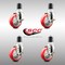 Service Caster 4 Inch 316SS Red Poly Swivel 1-7/8 Inch Expanding Stem Caster Set Brake SCC SCC-SS316EX20S414-PPUB-RED-TLB-178-4 - alternate 4
